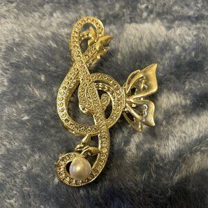 Fancy Hair Clip Unique Music Note G Clef Large Claw Hair Clip 4”